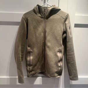 Arc'teryx Tan Zip-Up Fleece Jacket Covert Hoody